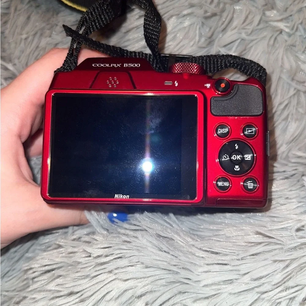 Nikon Coolpix B500 camera with bag and necessities.